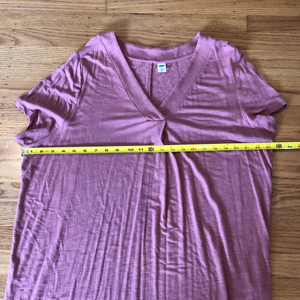 Old Navy Burnt Sienna V-Neck Short Sleeve Tunic, XL Tall - Picture 9 of 14